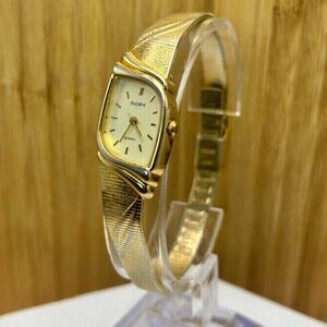 Elgin Ladies Formal Analog Wrist Watch  Gold Tone Band & Case